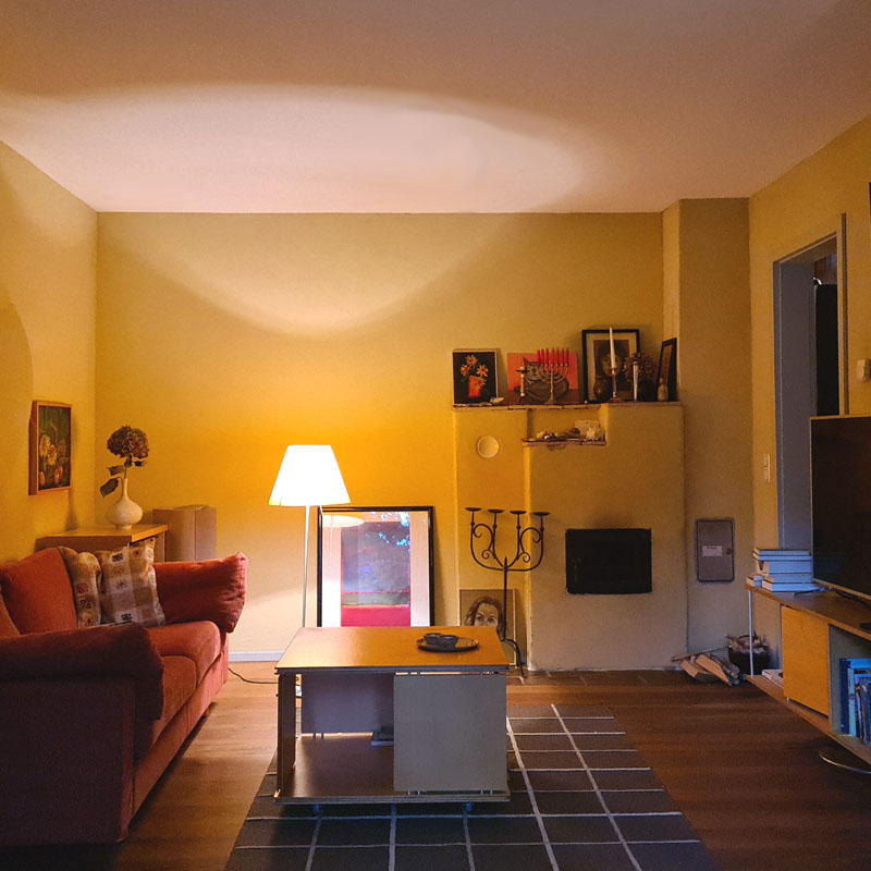 Lehmfarbe von Rapidolehm im Wohnzimmer
